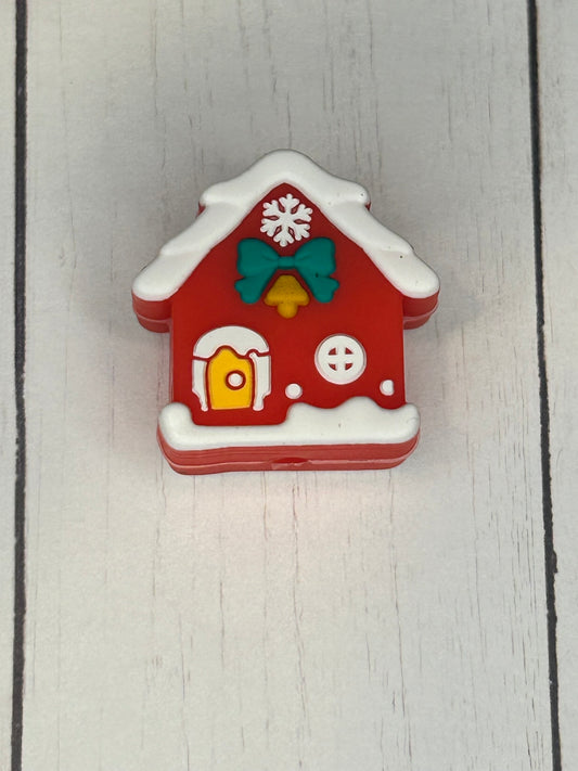 Gingerbread House Focal Bead