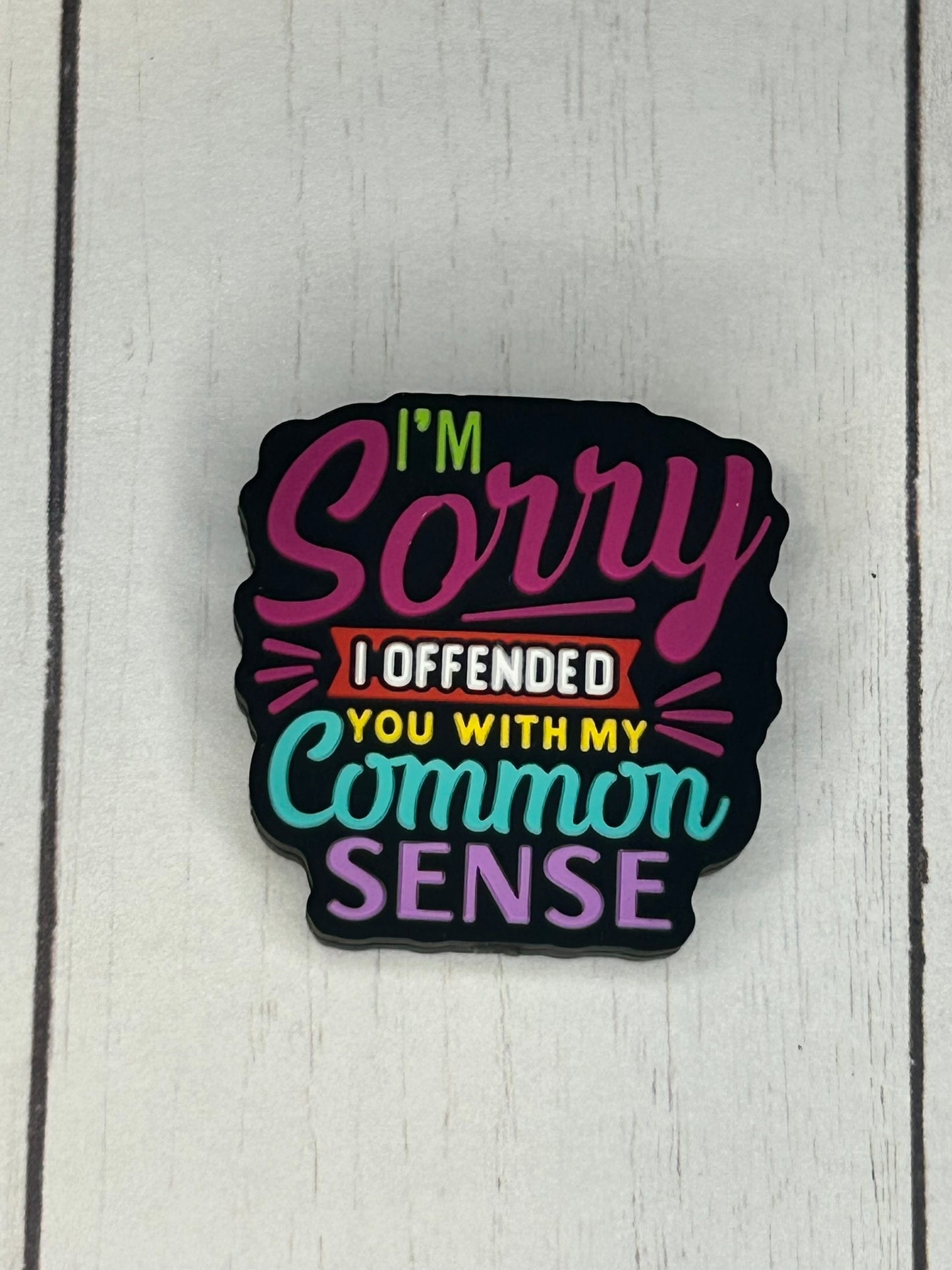 "I'm Sorry I Offended You With My Common Sense" Focal Bead