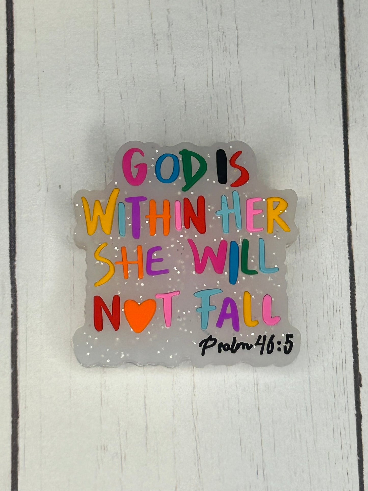 "God Is Within Her, She Will Not Fall" Focal Bead