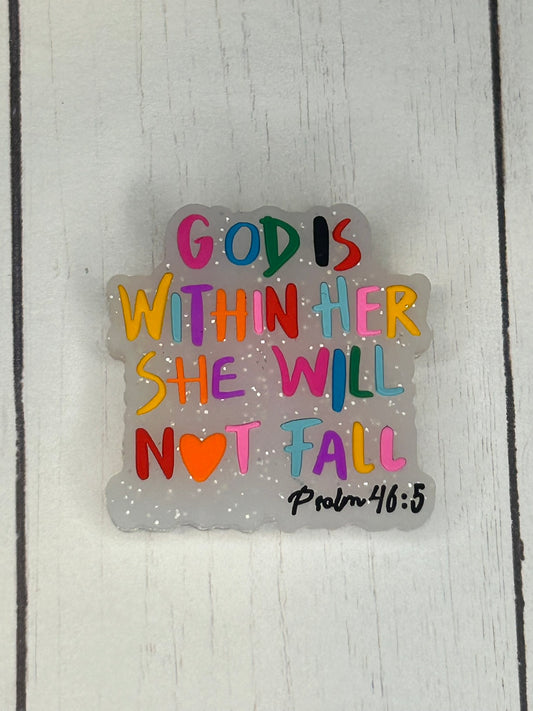 "God Is Within Her, She Will Not Fall" Focal Bead