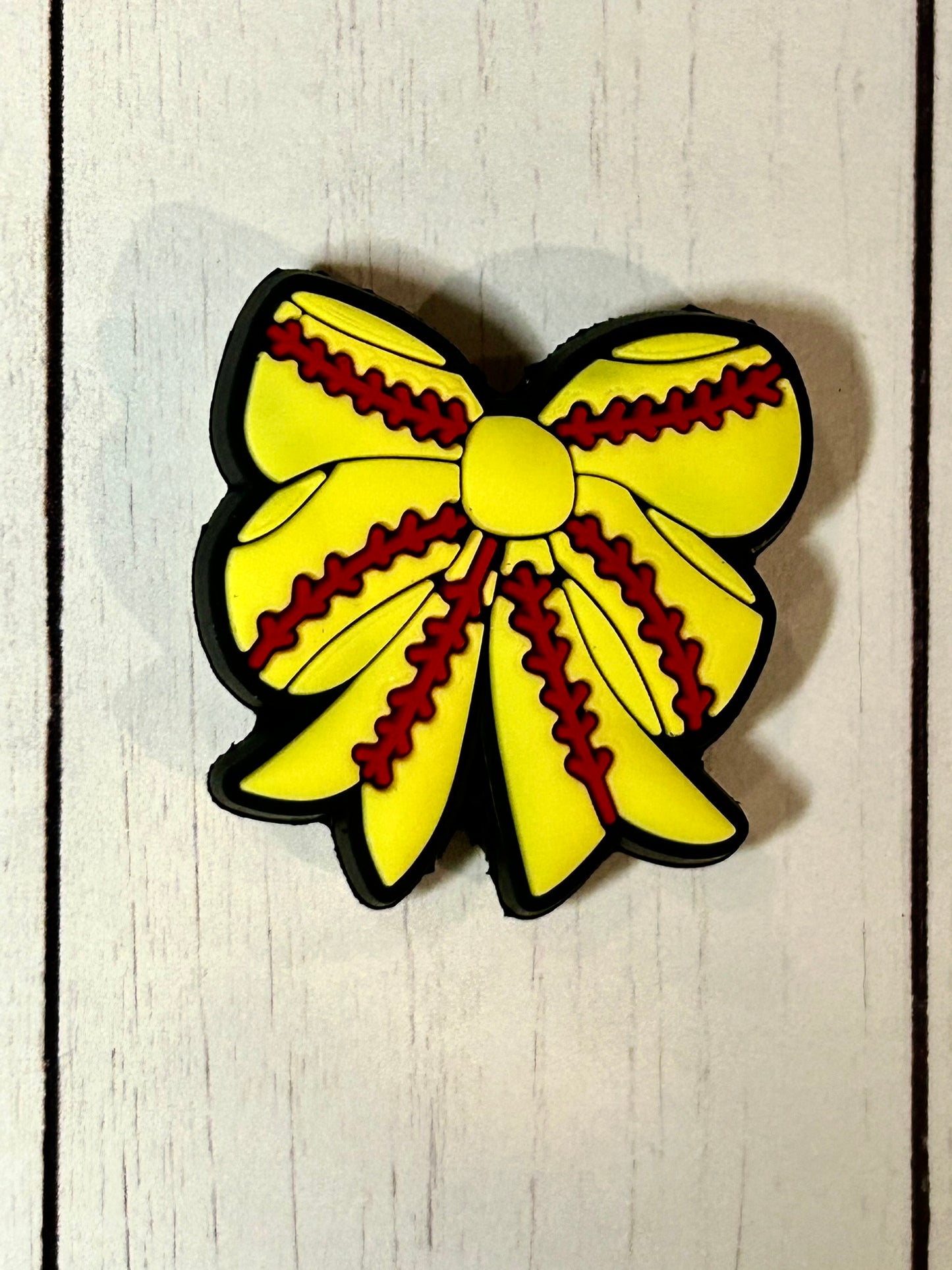 Softball Bow Focal Bead