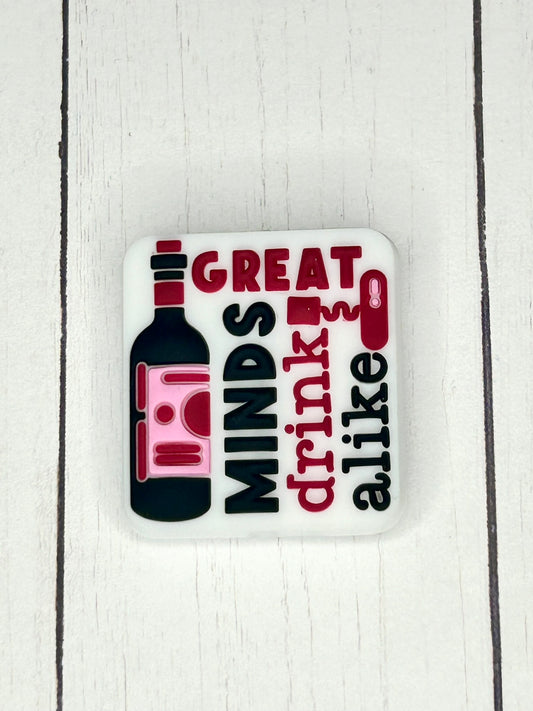 "Great Minds Drink Alike" Focal Bead
