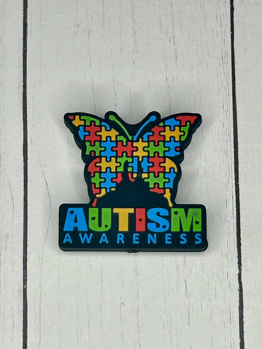 Autism Awareness Butterfly Focal Bead