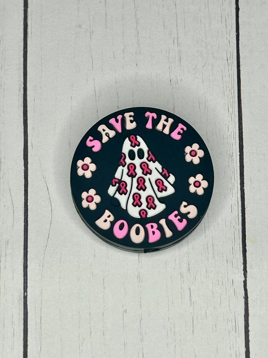 "Save The Boobies" Focal Bead