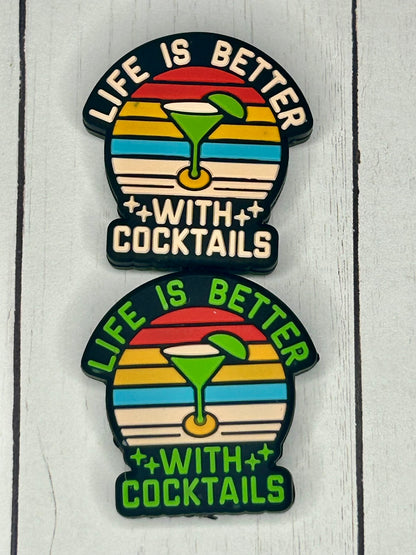 "Life Is Better With Cocktails" Focal Bead