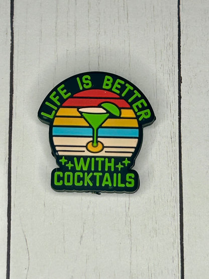 "Life Is Better With Cocktails" Focal Bead