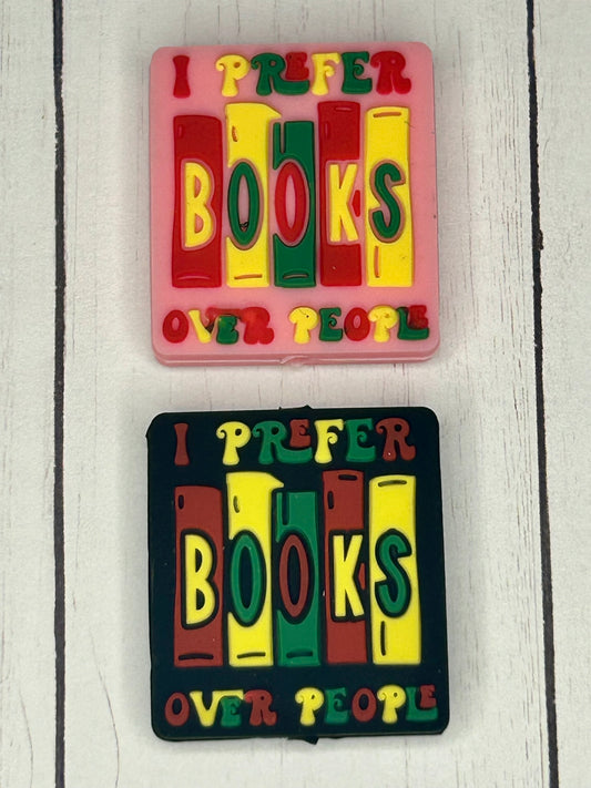 "I Prefer Books Over People" Focal Bead