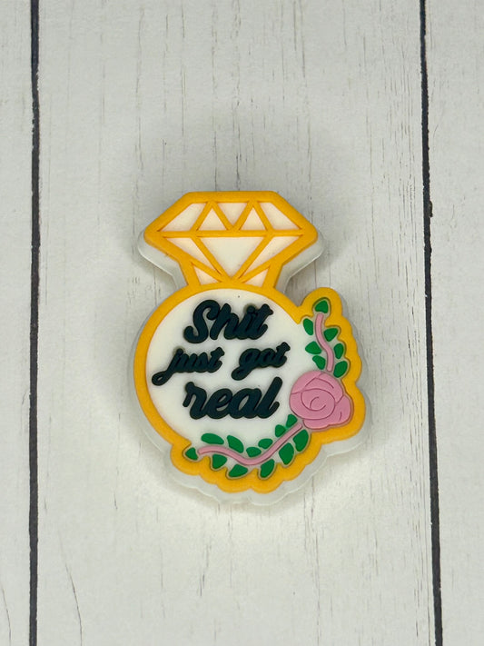 "Shit Just Got Real" Focal Bead