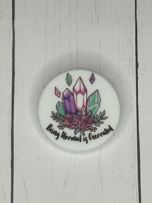 "Being Normal Is Overrated" Focal Bead