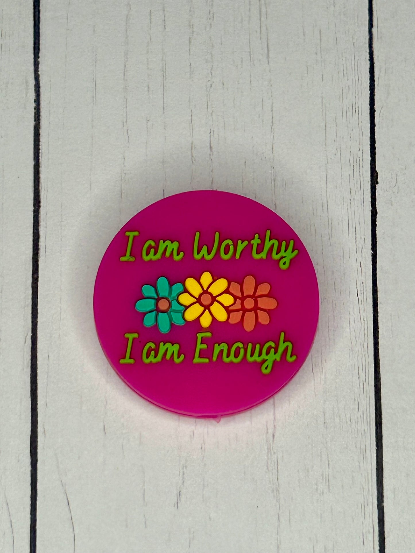 "I Am Worthy, I Am Enough" Focal Bead