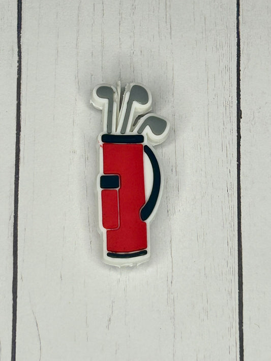 Red Golf Bag Focal Bead