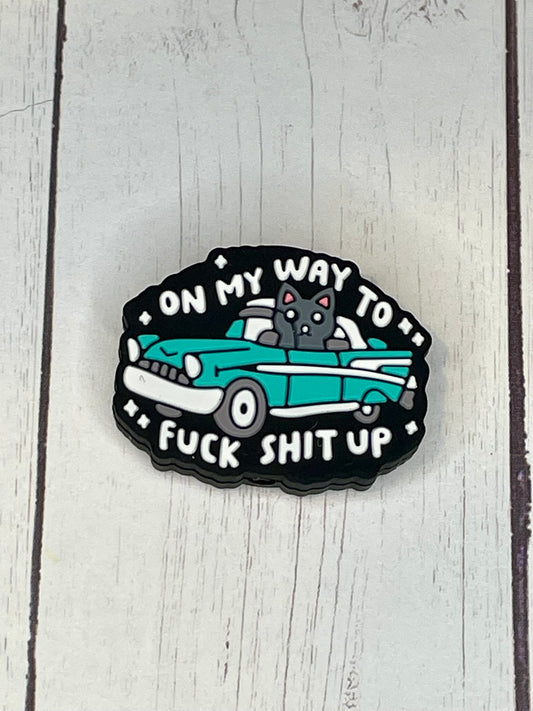 "On My Way To Fuck Shit Up" Focal Bead