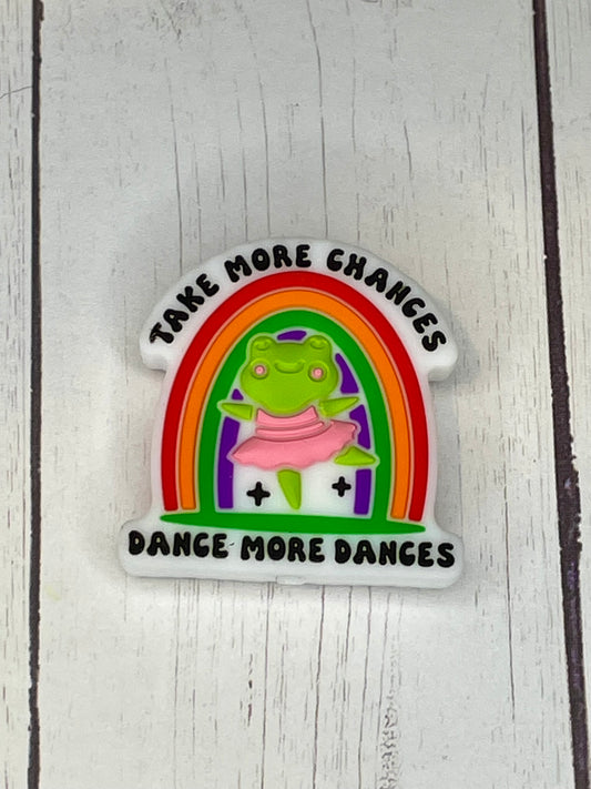 "Take More Chances, Dance More Dances" Focal Bead