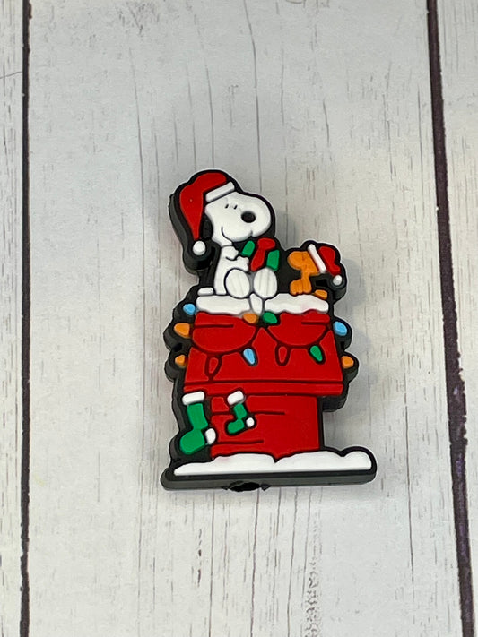 Snoopy Christmas Focal Bead