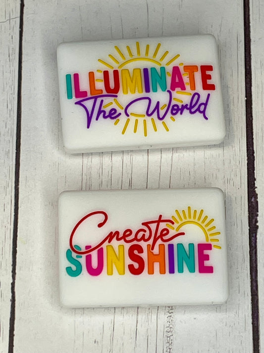 "Illuminate The World, Create Sunshine" Focal Bead