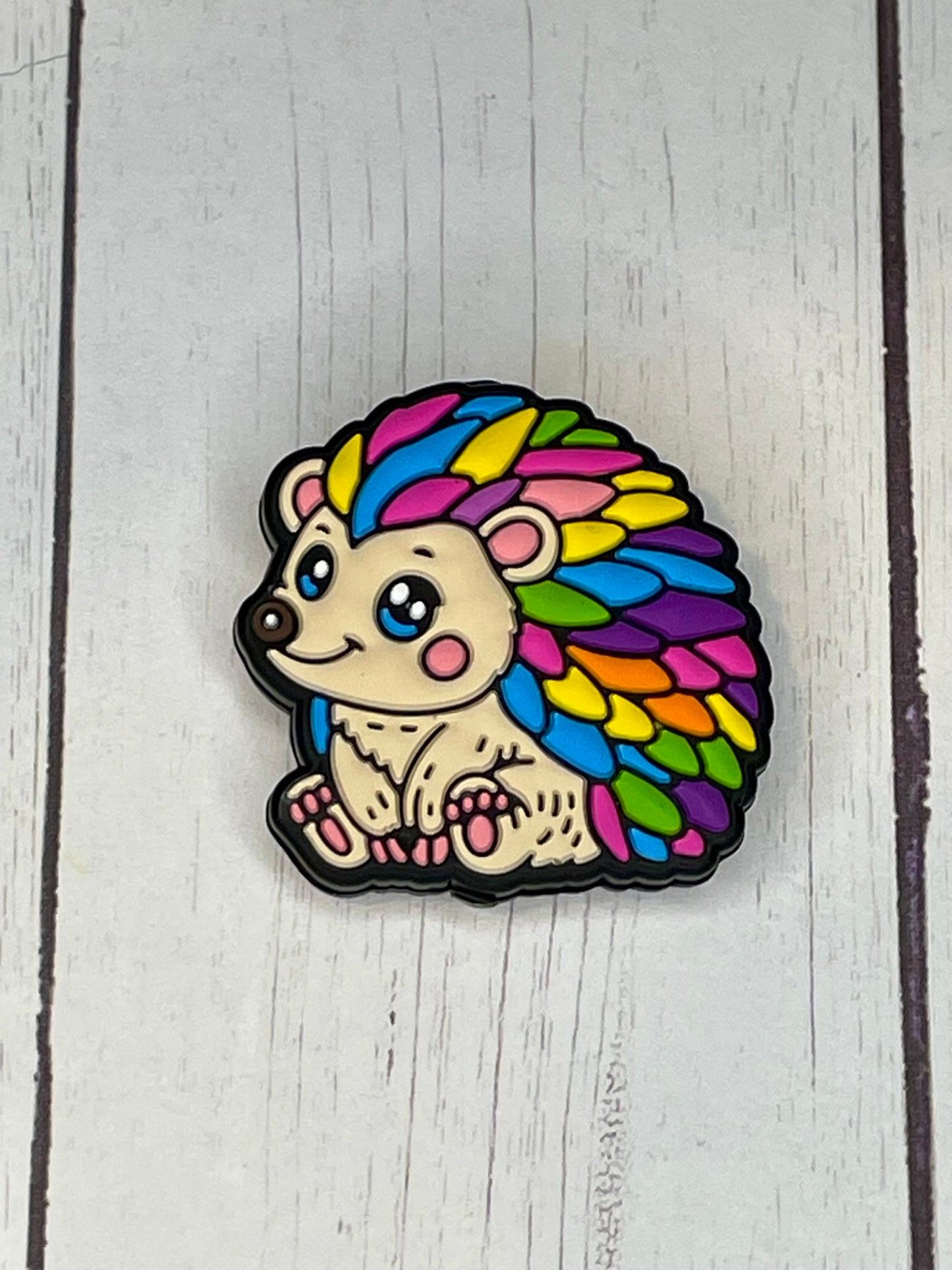 Rainbow Hedgehog Focal Bead