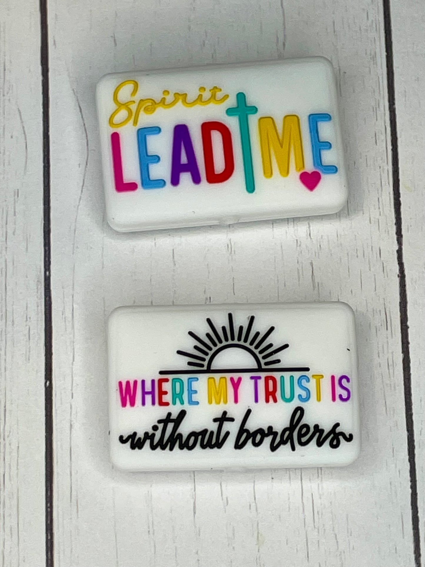 "Spirit Lead Me, Where My Trust Is Without Boarders" Focal Bead