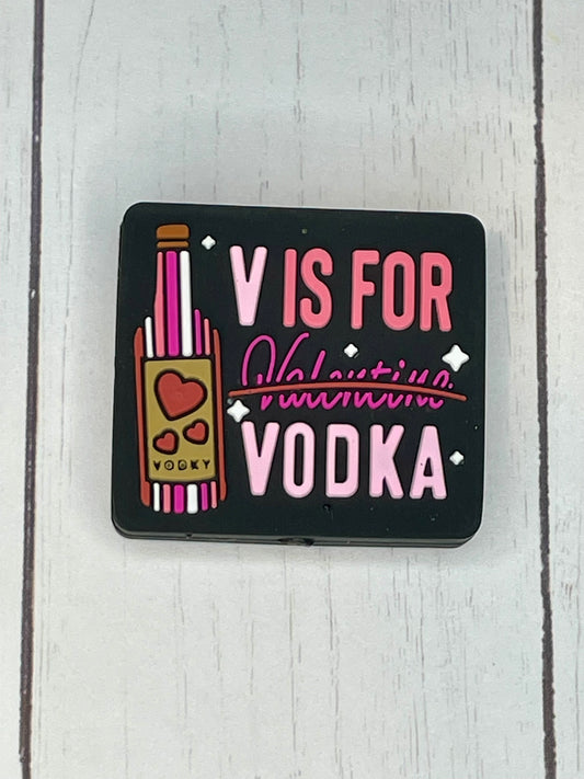 "V Is For Vodka" Focal Bead