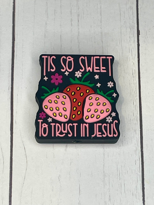 "Tis So Sweet To Trust In Jesus" Focal Bead