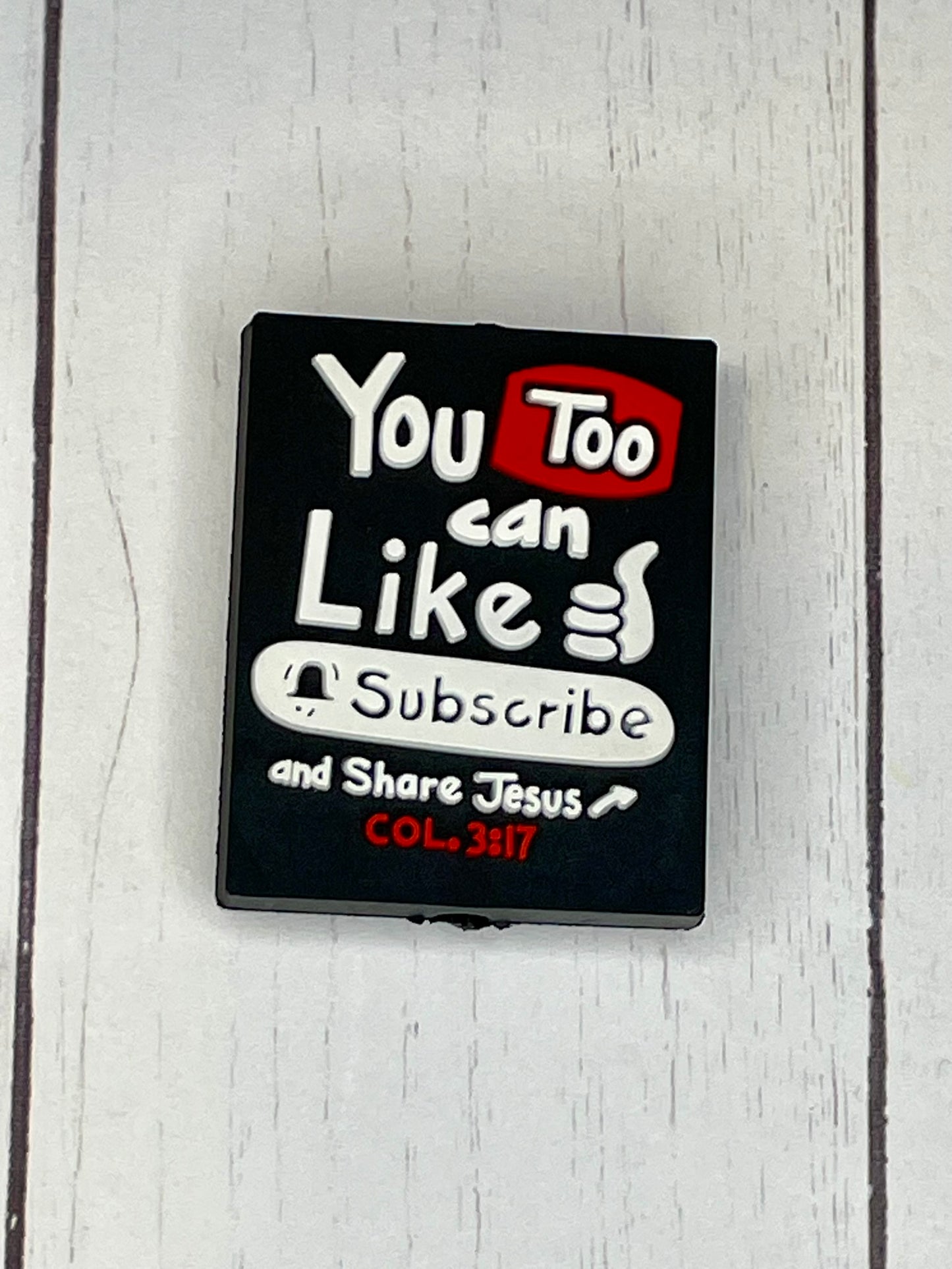 "You Too Can Like, Subscribe and Share Jesus" Focal Bead