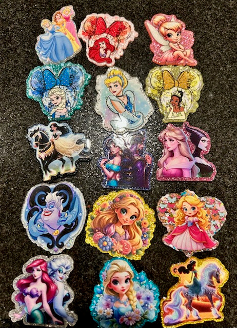 Dsney Princesses - Acrylic Flatback Bundle (15pcs)