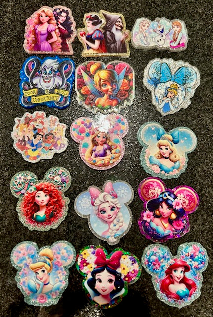Dsney Princesses 2 - Acrylic Flatback Bundle (15pcs)