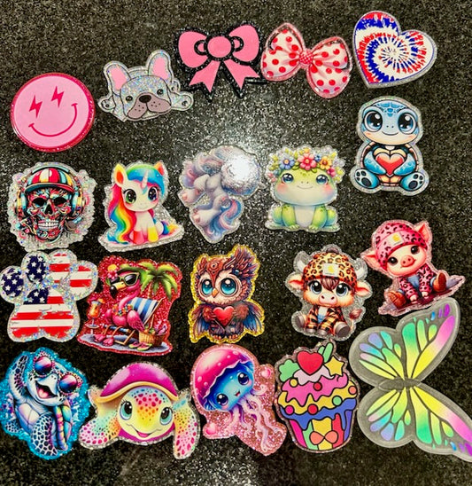 Animals/Hearts/Bows - Acrylic Flatback Bundle (20pcs)