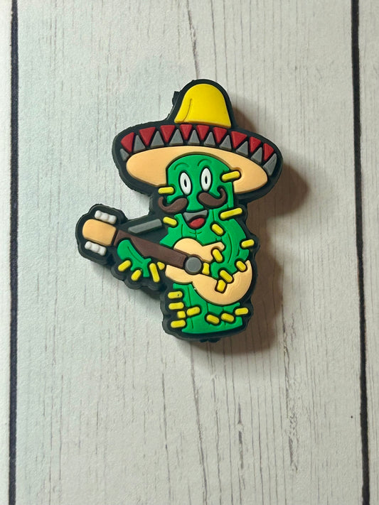 Cactus Playing Guitar Focal Bead