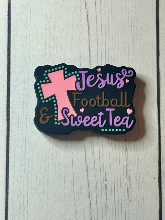 "Jesus, Football & Sweet Tea" Focal Bead