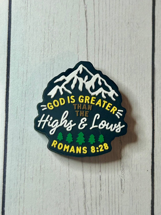 "God Is Greater Than The Highs and Lows" Focal Bead