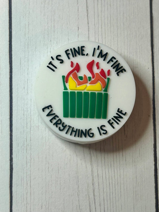 "It's Fine, I'm Fine, Everything Is Fine" Focal Bead