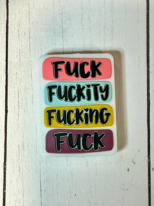 "Fuck, Fuckity, Fucking, Fuck" Focal Bead