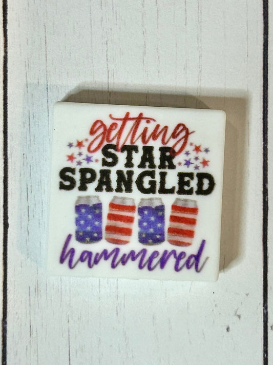 "Getting Star Spangled Hammered" Focal Bead