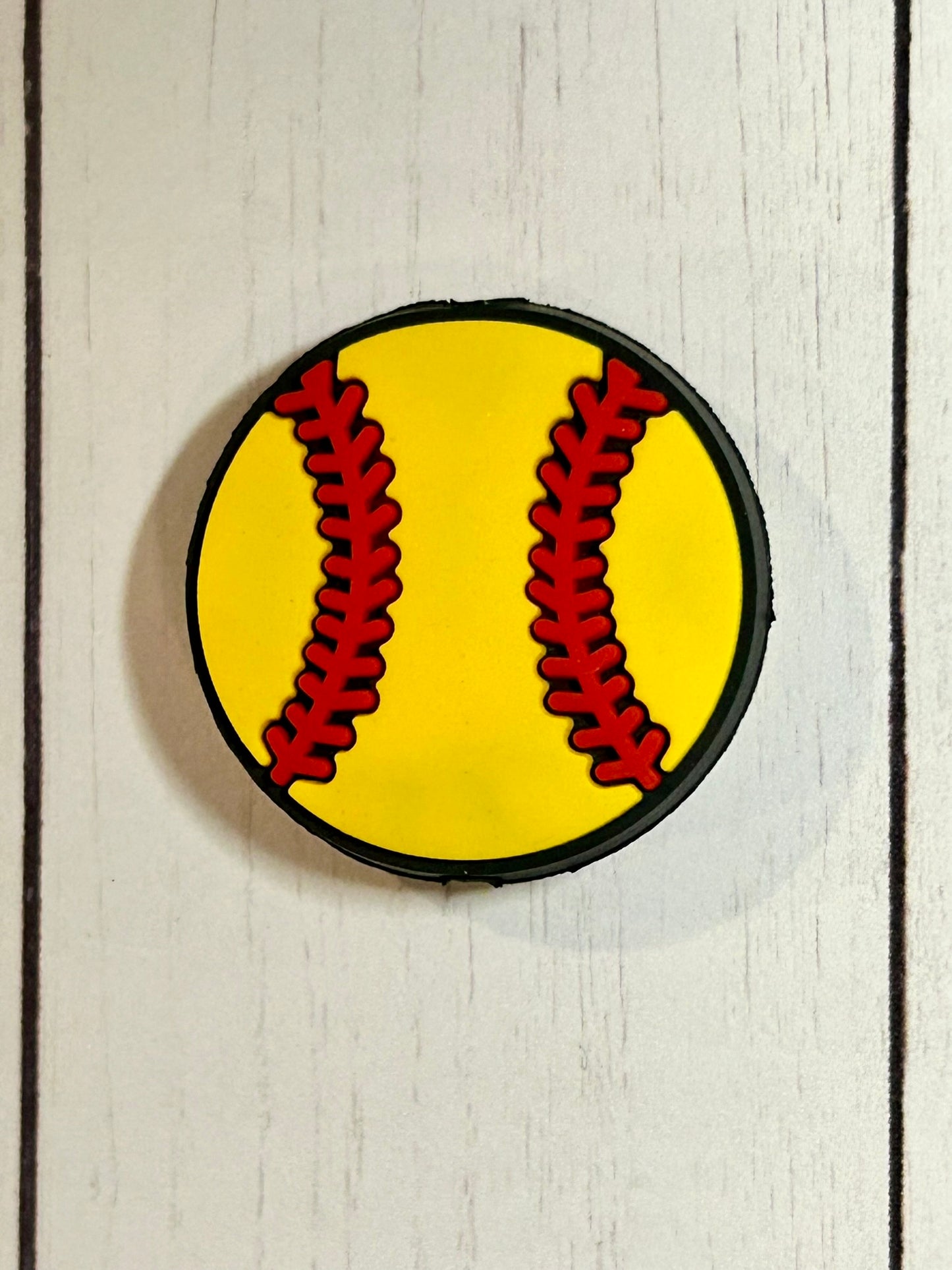 Softball Ball Focal Bead