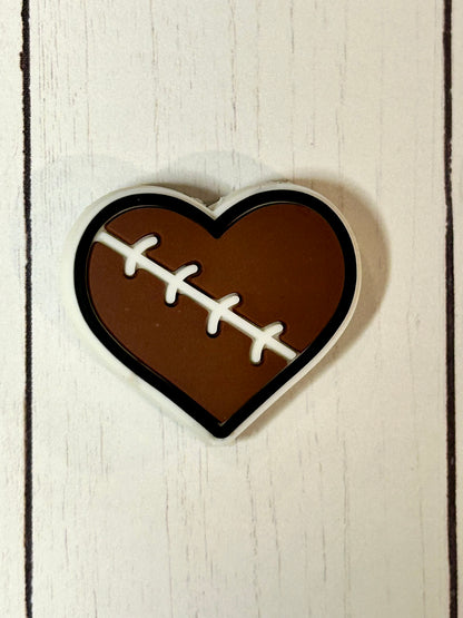 Football Bow Focal Bead