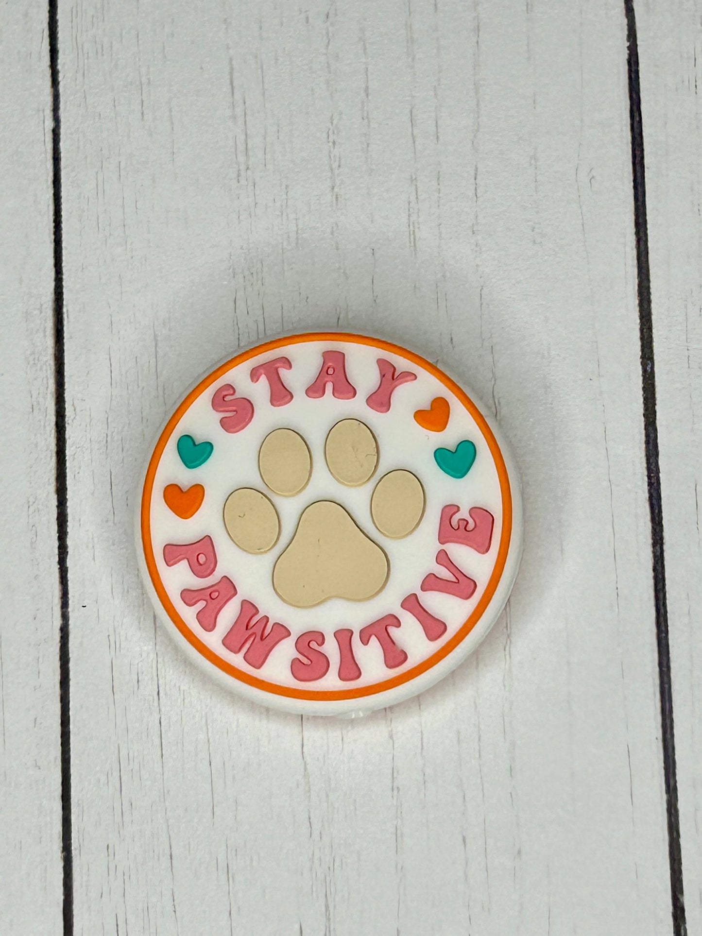 "Stay Pawsitive" Focal Bead