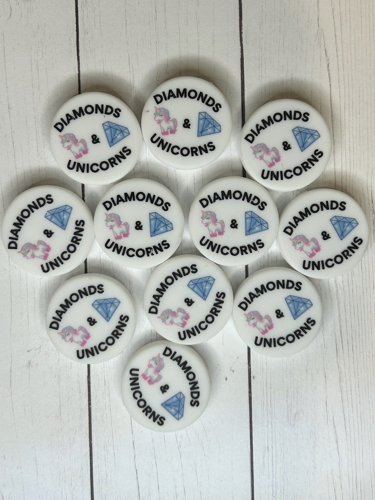 PLEASE READ DESCRIPTION - EXCLUSIVE - Diamonds & Unicorns - Bomb Party Inspired Focal Bead