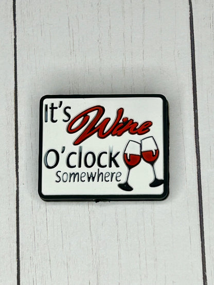 "It's Wine o'clock Somewhere" Focal Bead