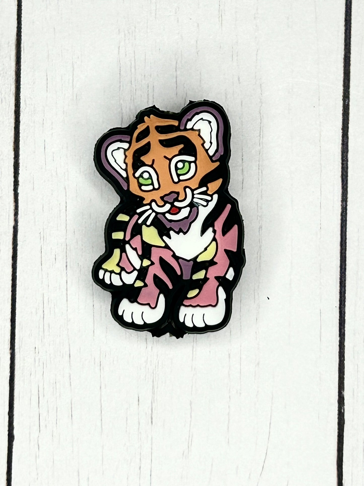 Lisa Frank Tiger Focal Bead