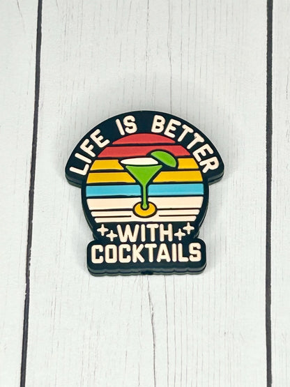 "Life Is Better With Cocktails" Focal Bead