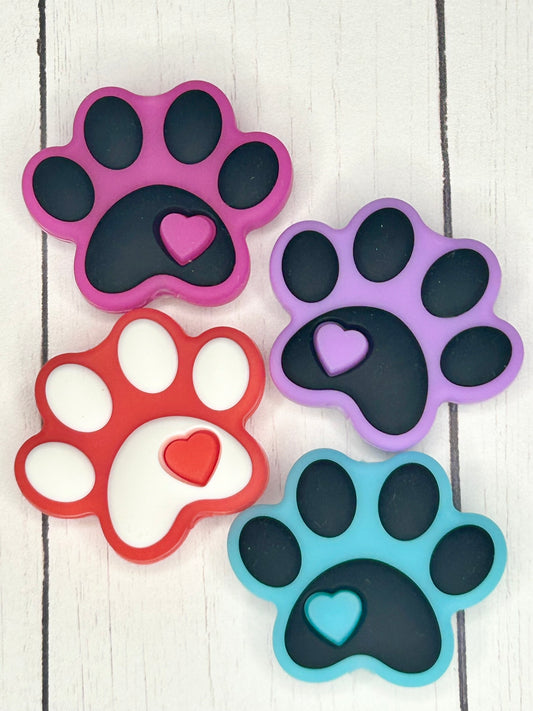 Pet Paw Print Focal Bead