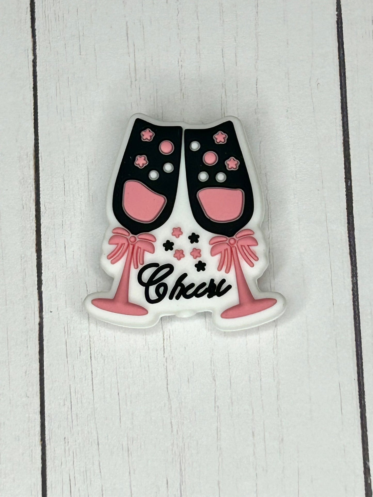 Pink Cheers Focal Bead