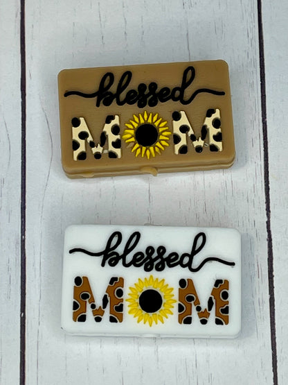 Blessed Mom Sunflower Focal Bead