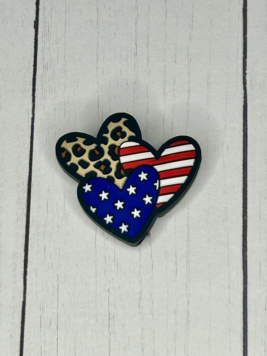 American Heart Focal Bead