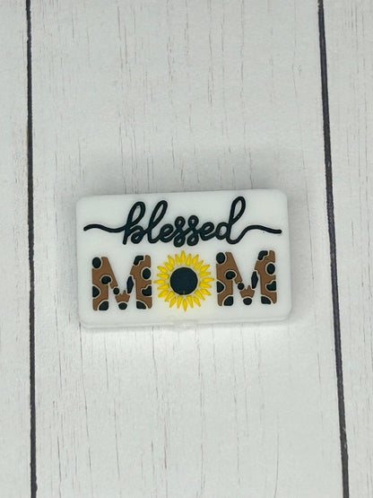 Blessed Mom Sunflower Focal Bead