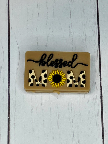 Blessed Mom Sunflower Focal Bead