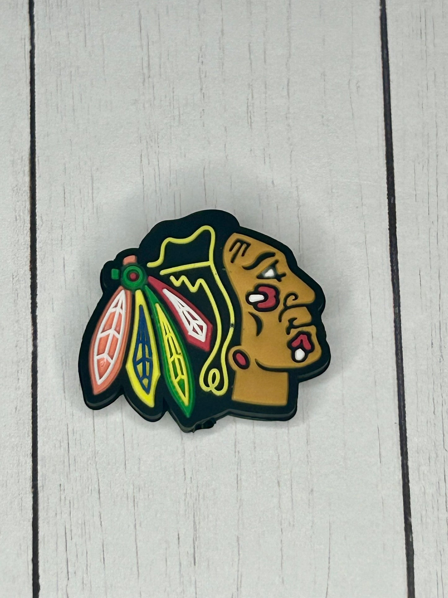 Chi Blackhawk Focal Bead