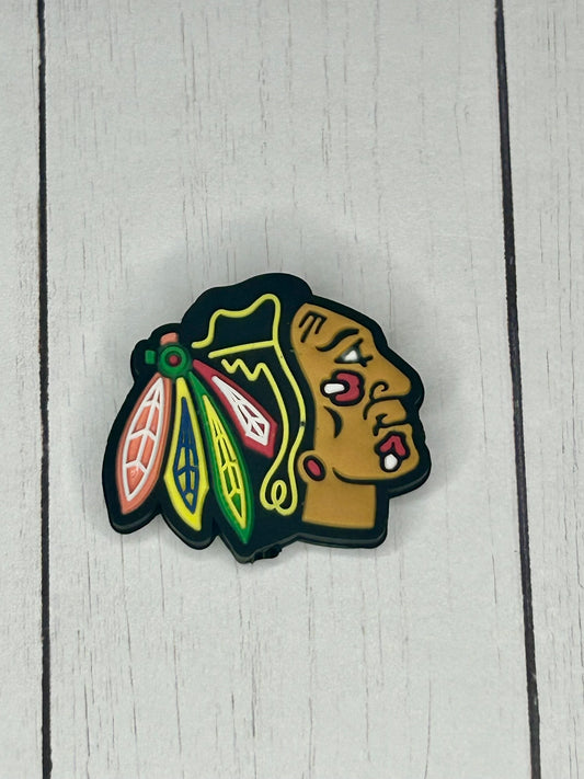 Chi Blackhawk Focal Bead