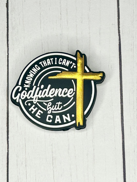 "Godfidence, Knowing That I Can't, But He Can" Focal Bead