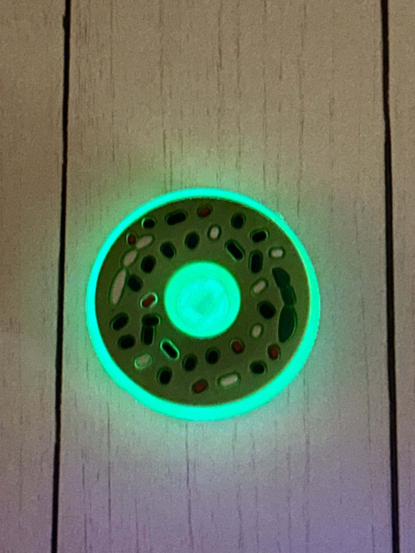 Green Donut Glow Focal Bead